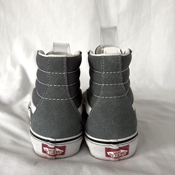 Vans Sk8-Hi Sneakers Gray White High Top Suede Skateboard Skater Shoes Women 6.5 - Picture 6 of 12